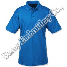 Men Royal Blue Short Sleeve Polyester Cotton T-Shirts Polo Shirts